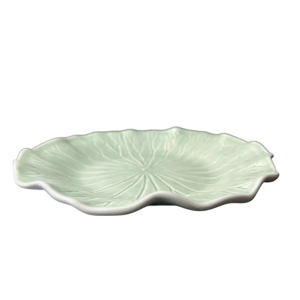 Metlox Lotus Poppytrail 8” Luncheon/Salad‎ Plate Fern/Lime Vtg